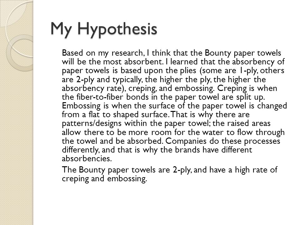 Paper towel research paper