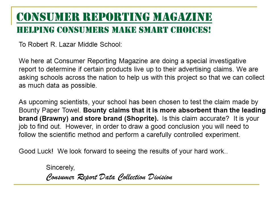 Consumer Reporting Magazine Helping consumers make smart choices.