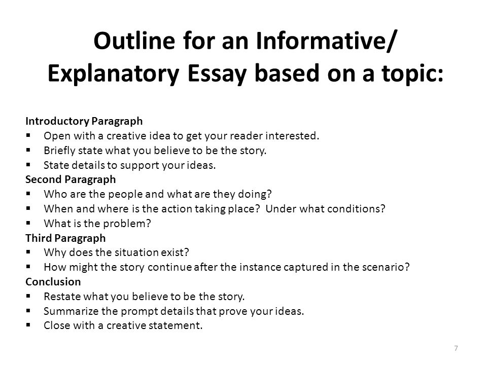 Ideas for informative essay