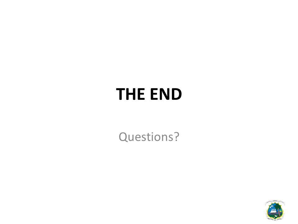 THE END Questions