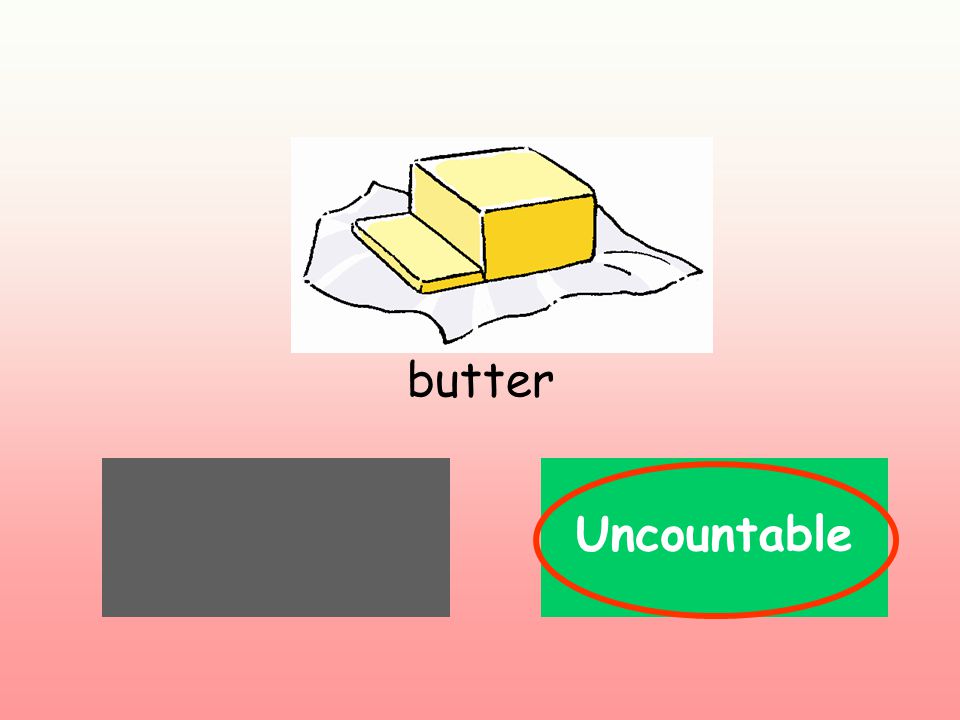 CountableUncountable butter Uncountable