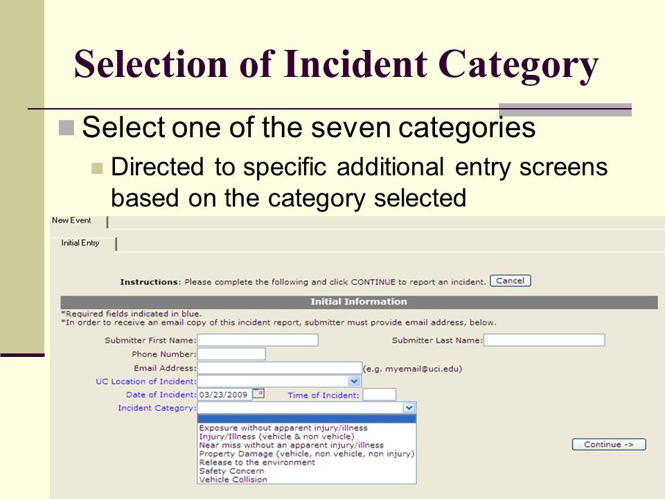 ucop incident reporting april 2009 ucop safety meeting ppt download incident report categories