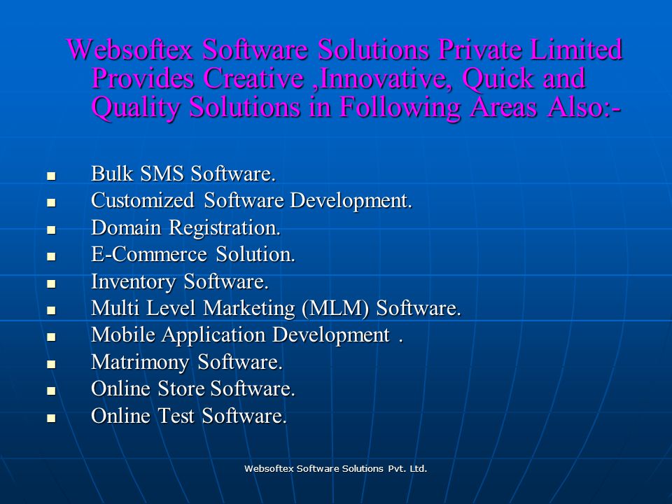 Websoftex Software Solutions Pvt. Ltd.