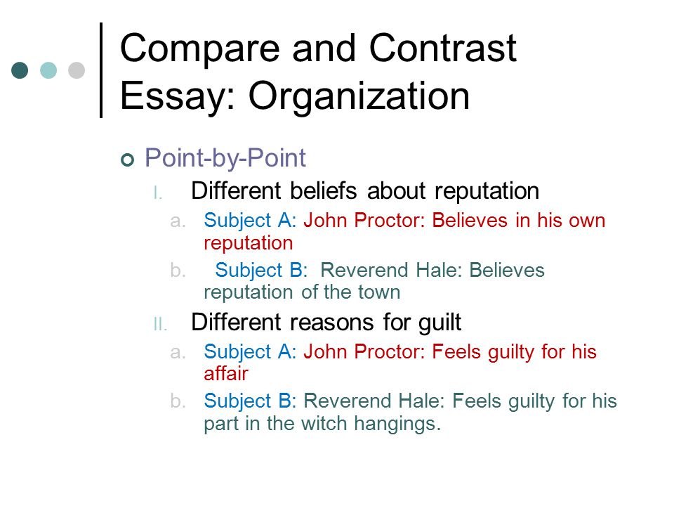 comparison contrast essays organization Writing a persuasive essay writing a compare/contrast paper writing a compare/contrast choose a parallel pattern of organization and effective transitions. comparison contrast essays organization Writing a persuasive essay writing a compare/contrast paper writing a compare/contrast choose a parallel pattern of organization and effective transitions.