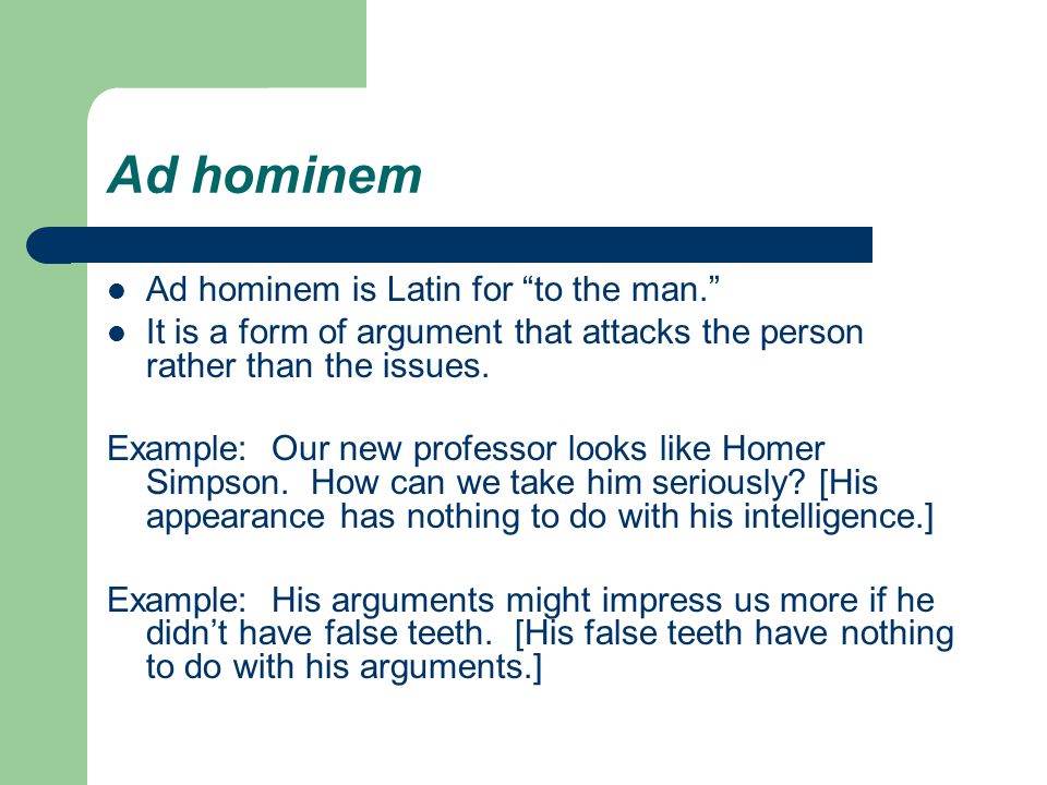 Fallacies In Critical Thinking