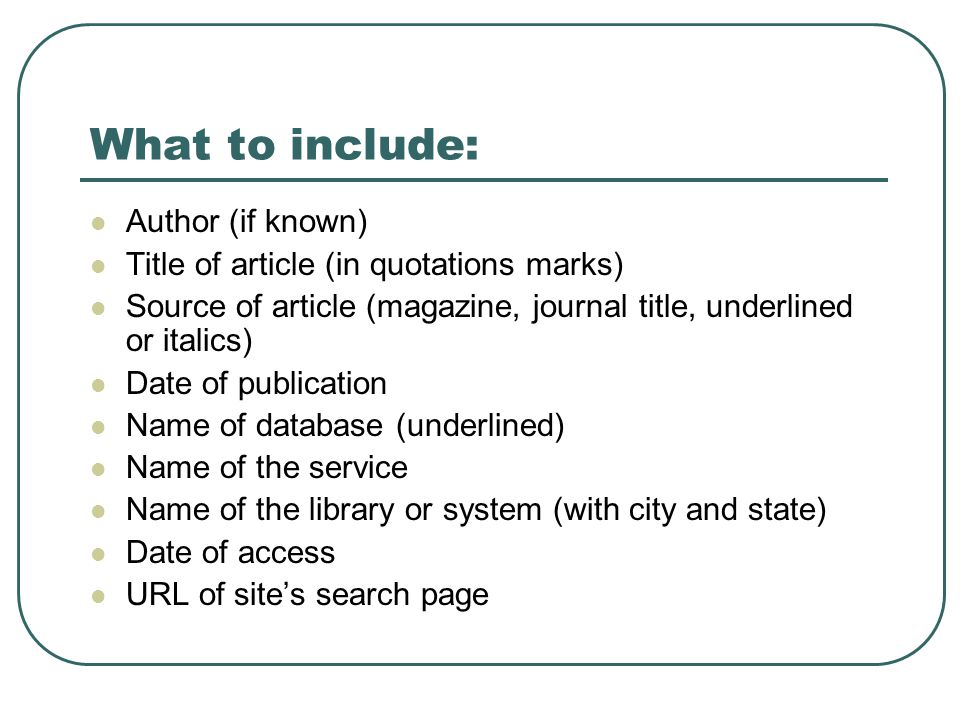 work cited examples