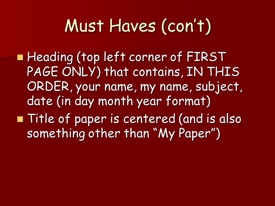 mla header word 2013