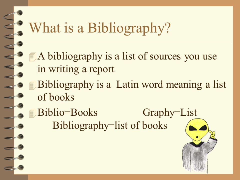 Example of book report bibliography