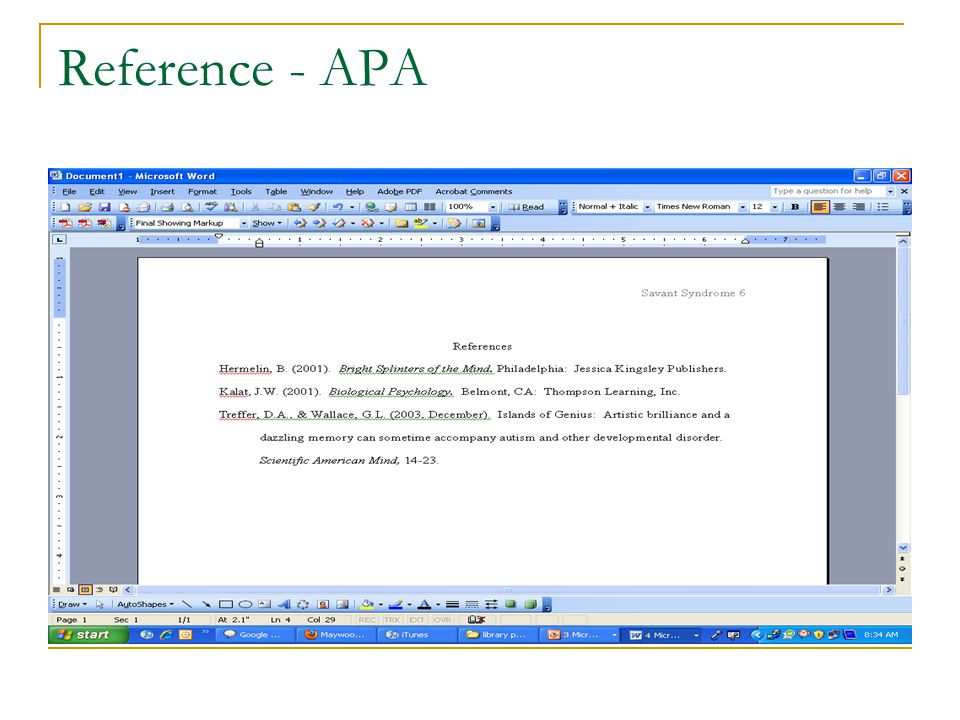 Reference - APA