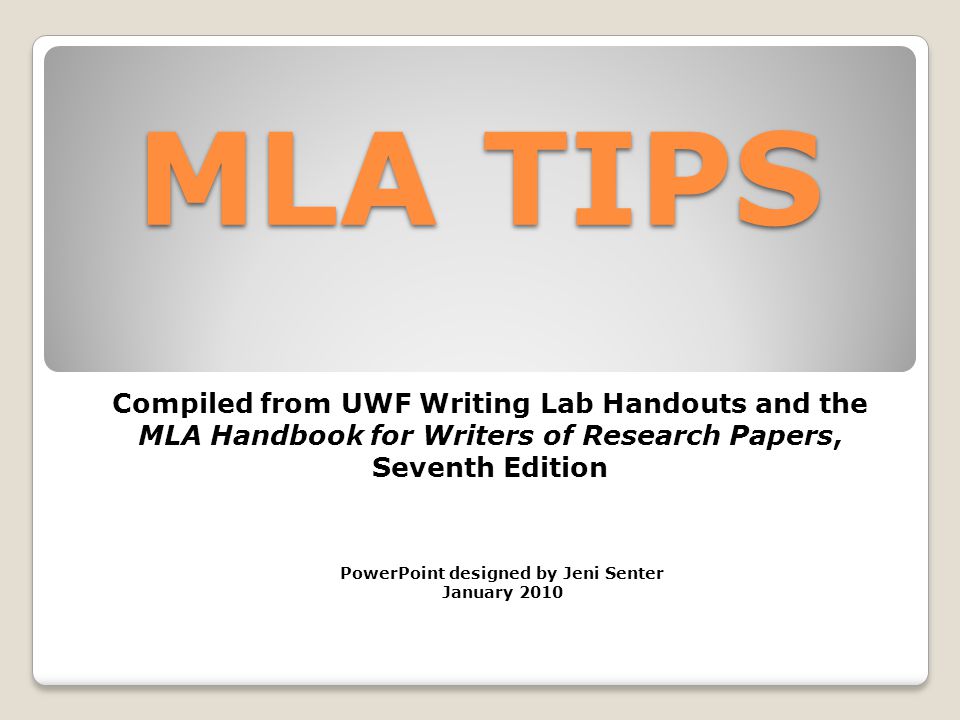 Mla handbook for writers of research papers 6th edition