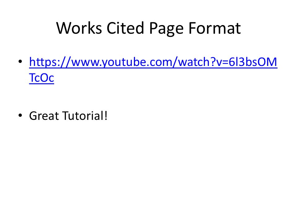 mla works cited page template
