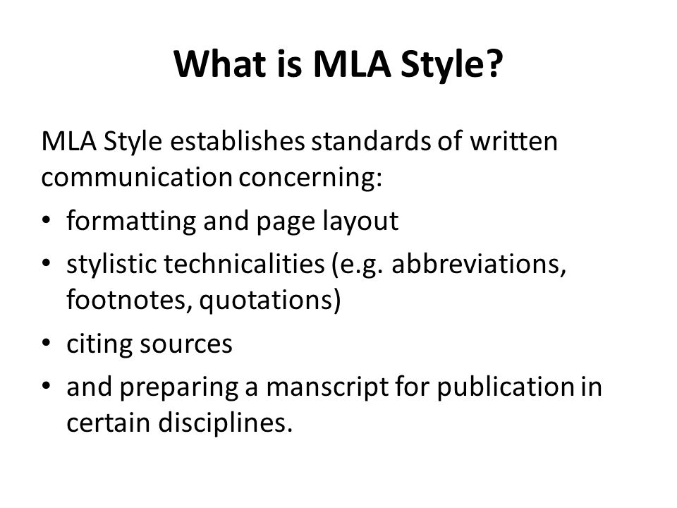 what is mla