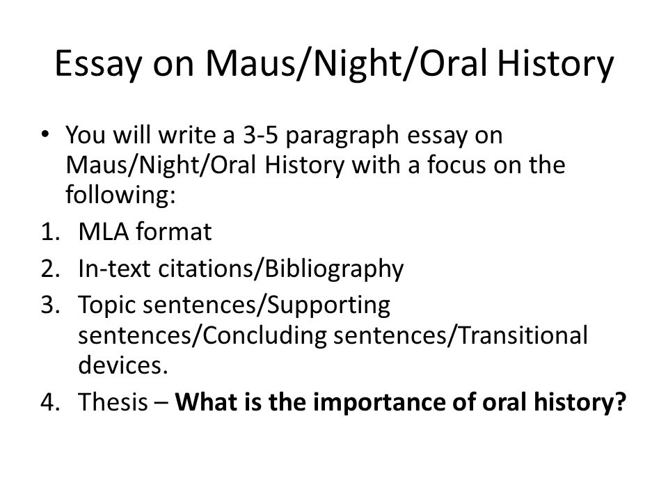 mla format 5 paragraph essay