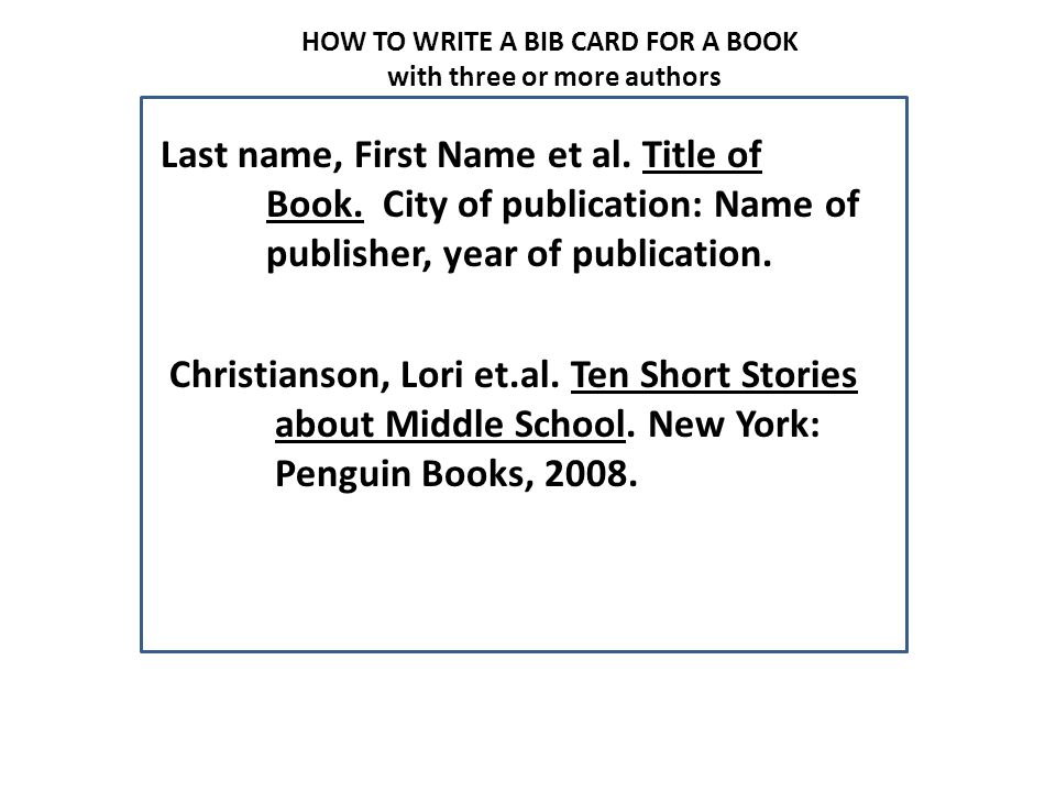 How to make annotated bibliography cards