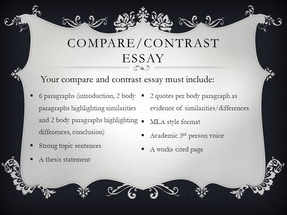 Compare Contrast Essay Mla Format