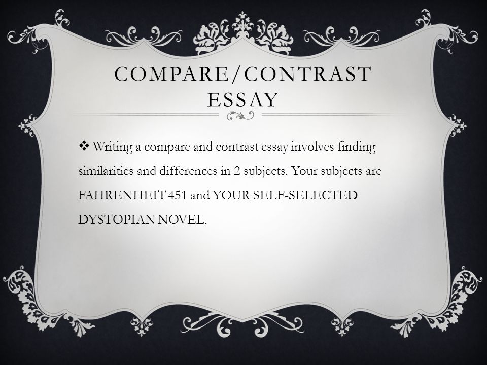 compare and contrast essay sample