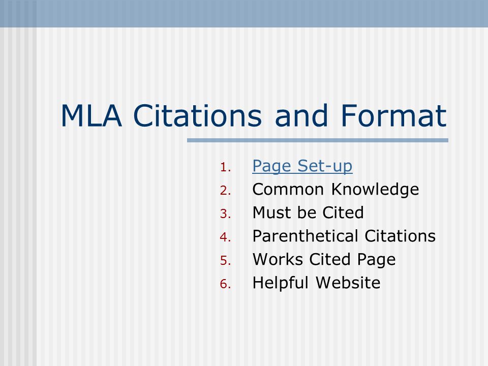 works cited page mla websites