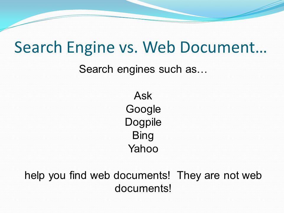 Search Engine vs.