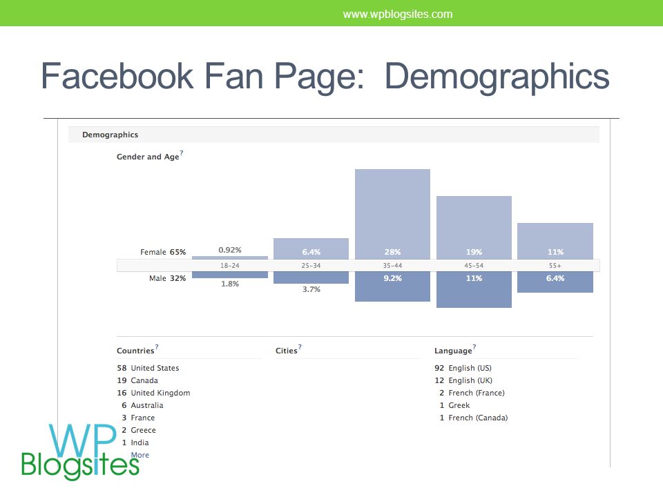 Facebook Fan Page: Demographics