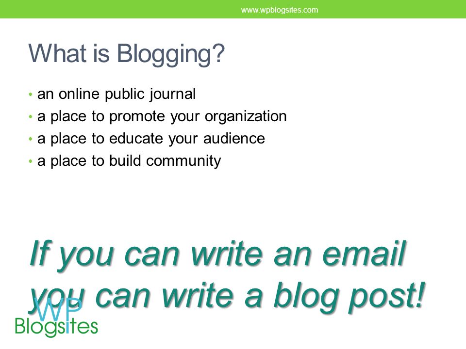 What is Blogging.