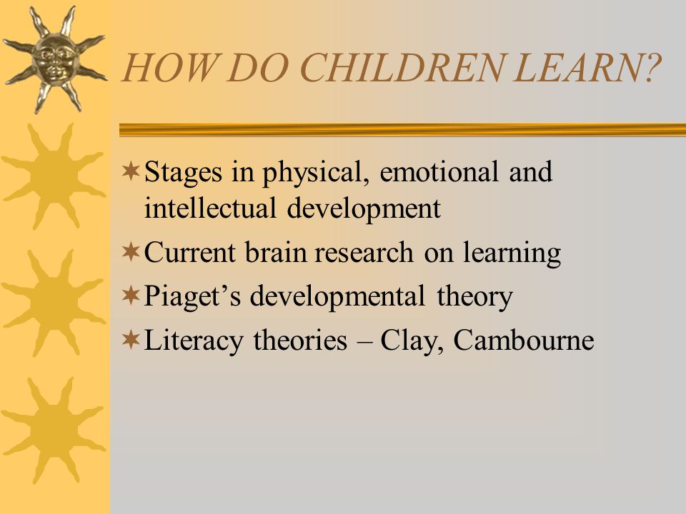 HOW DO CHILDREN LEARN.