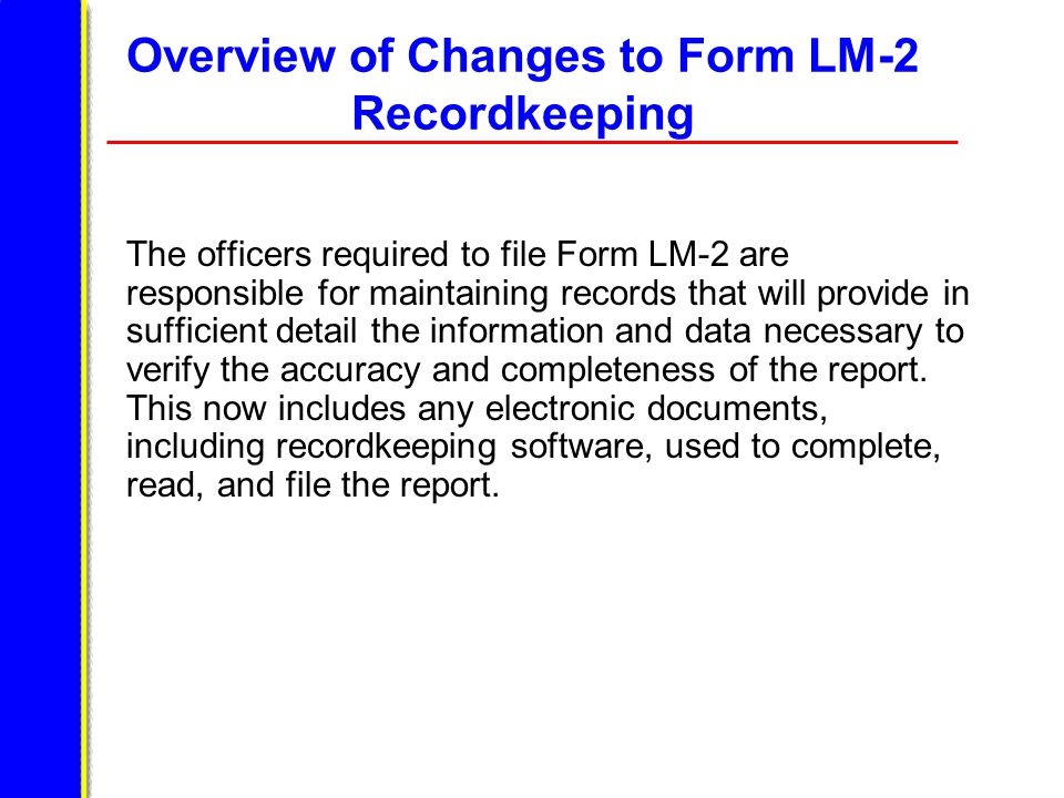 u s department of labor u s department of labor office of labor form lm2