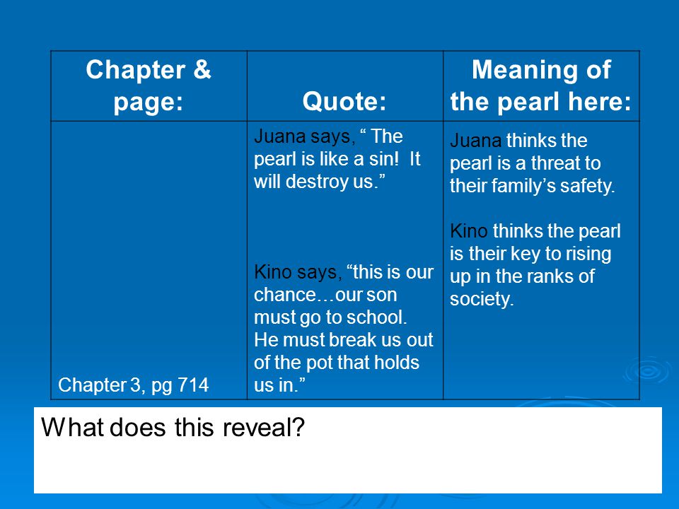 The Pearl Essay