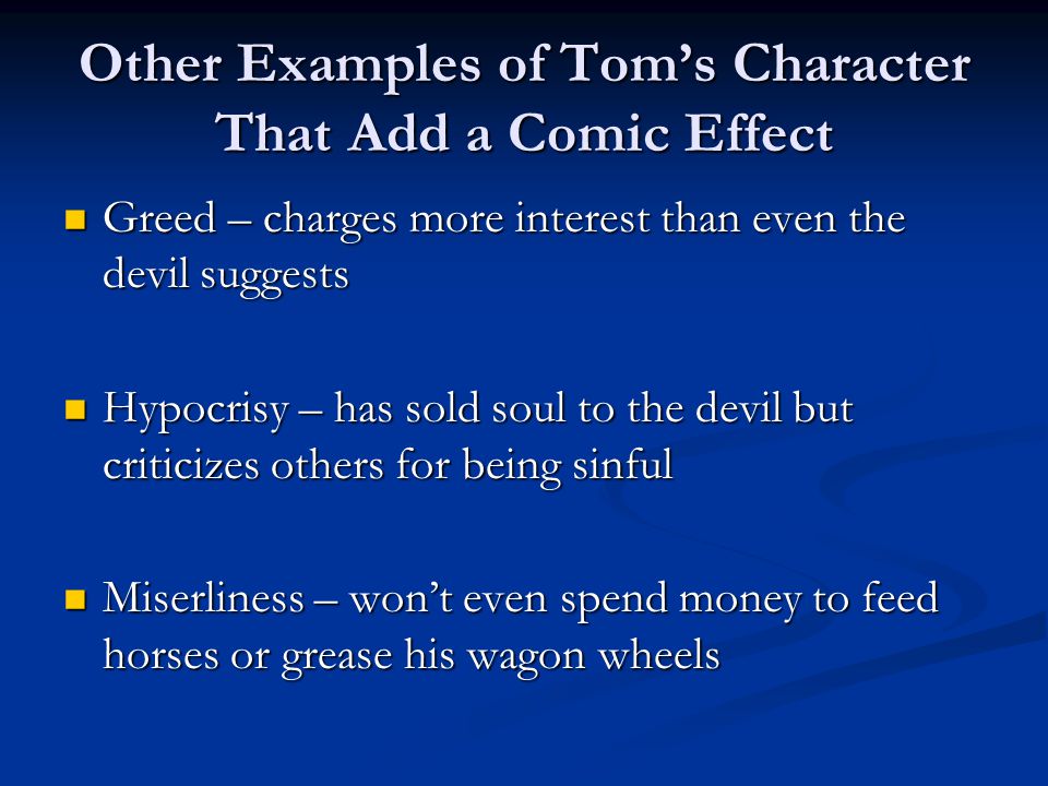 Essay On The Devil And Tom Walker