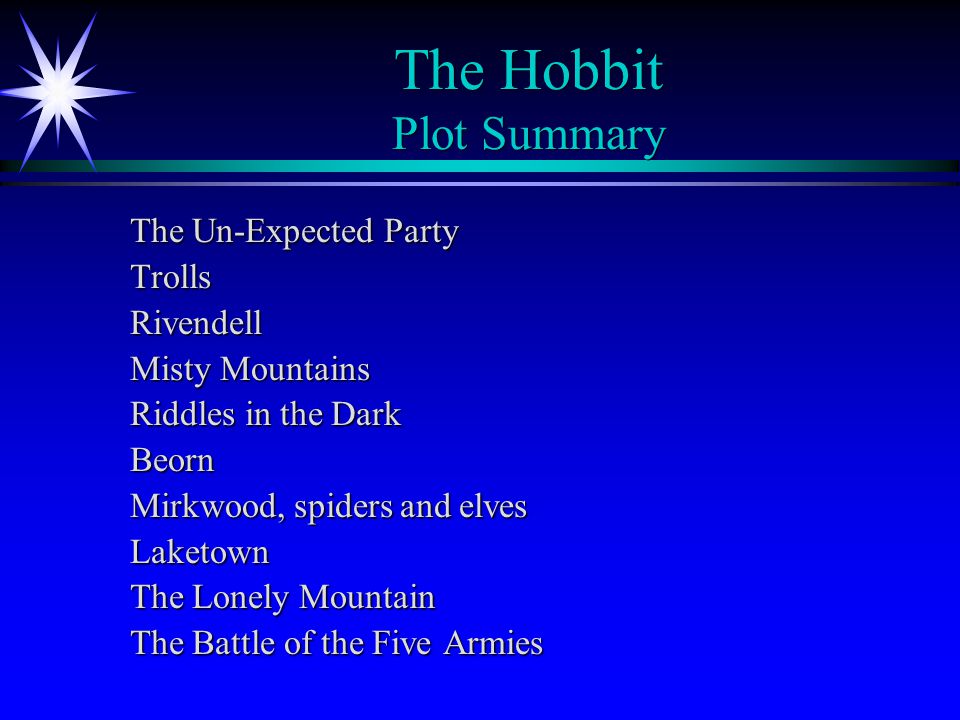 Hobbit book report