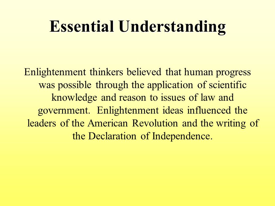 Enlightenment Essay