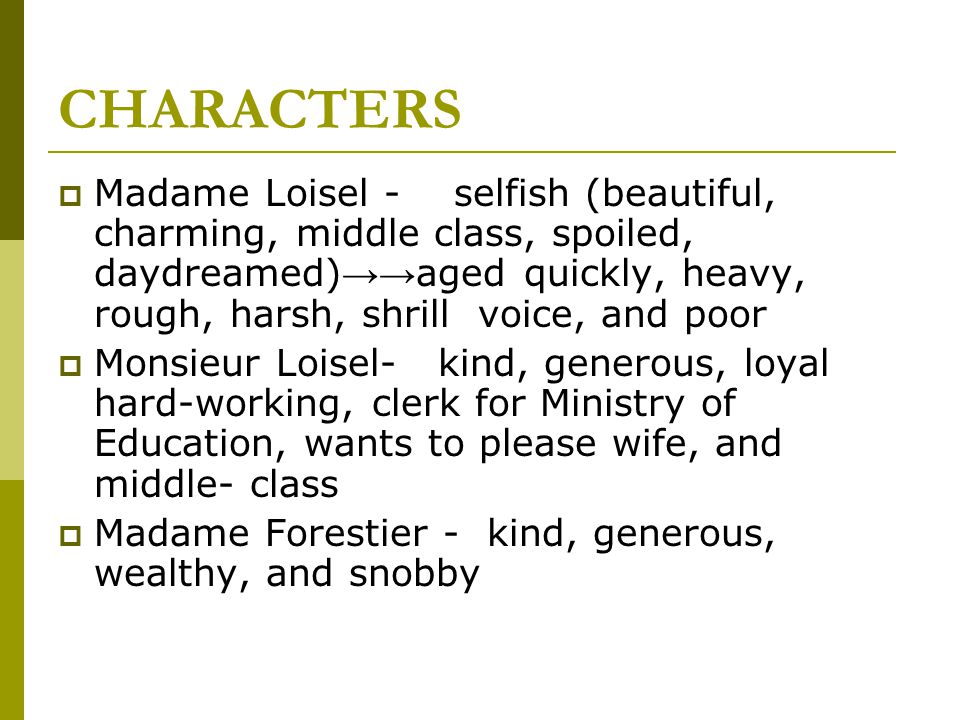 The Necklace By Guy De Maupassant Essay