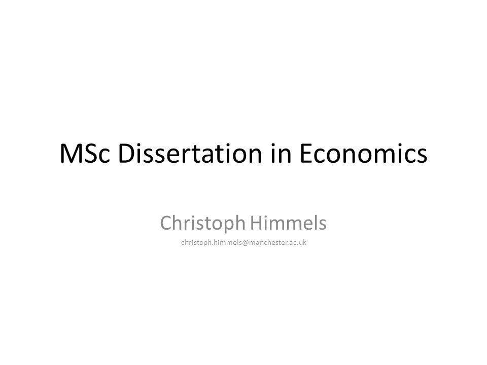 Msc finance dissertation example