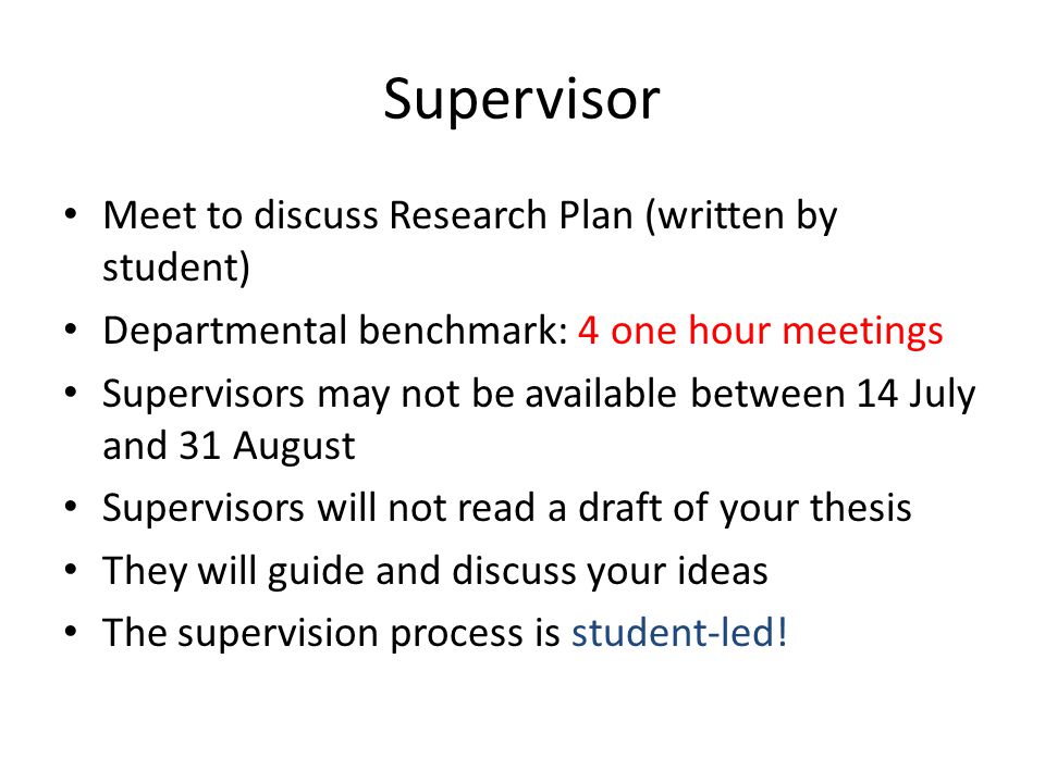 Dissertation Supervisors
