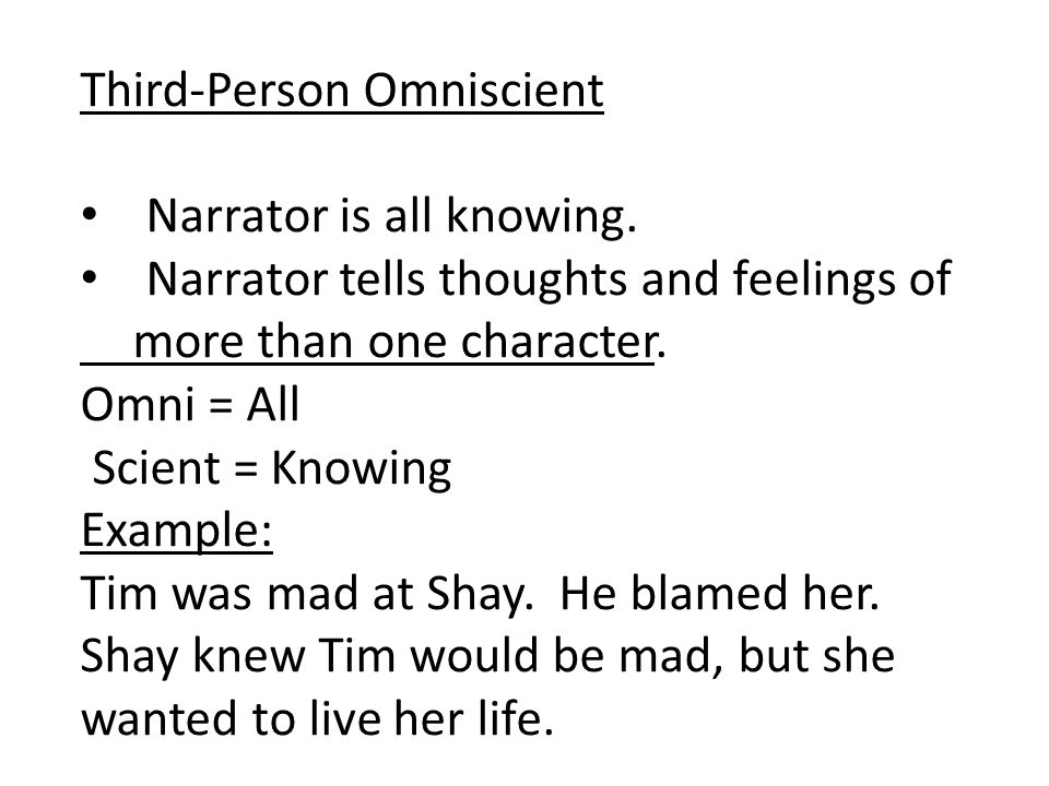3Rd Person Narrative Essay
