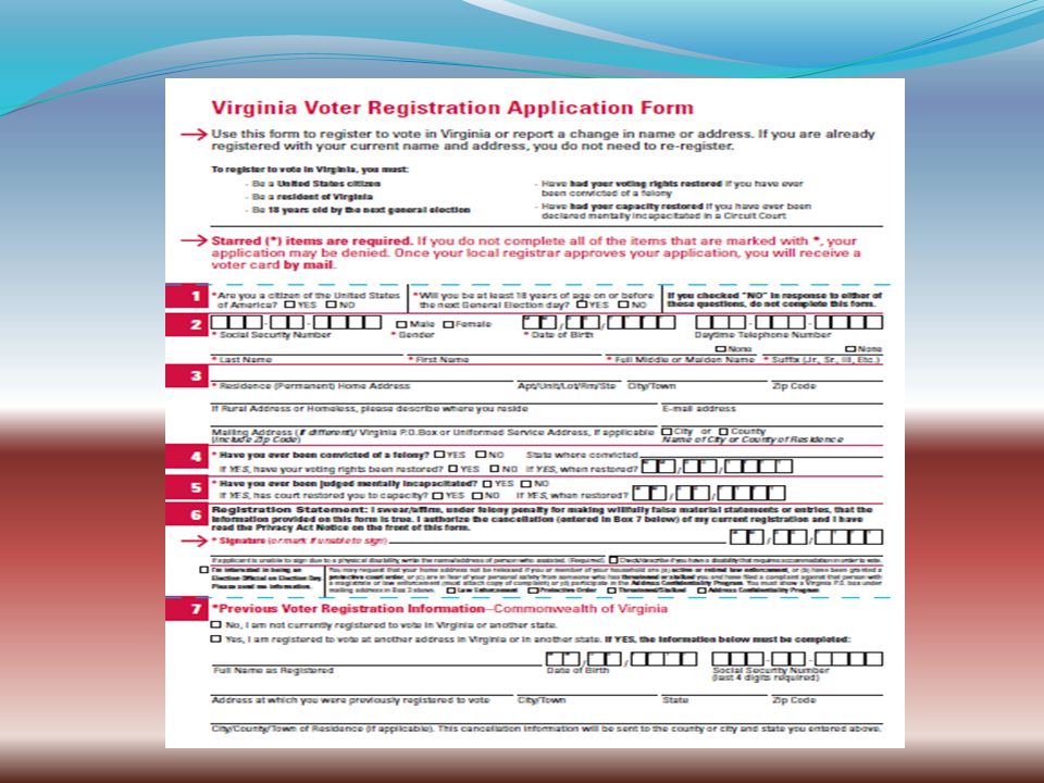 warm up get a quick check assessment from the teacher and begin virginia voter registration form