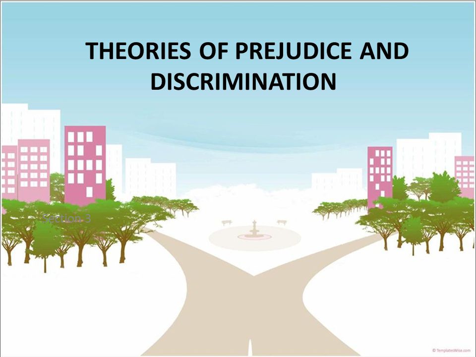 Section 3 THEORIES OF PREJUDICE AND DISCRIMINATION