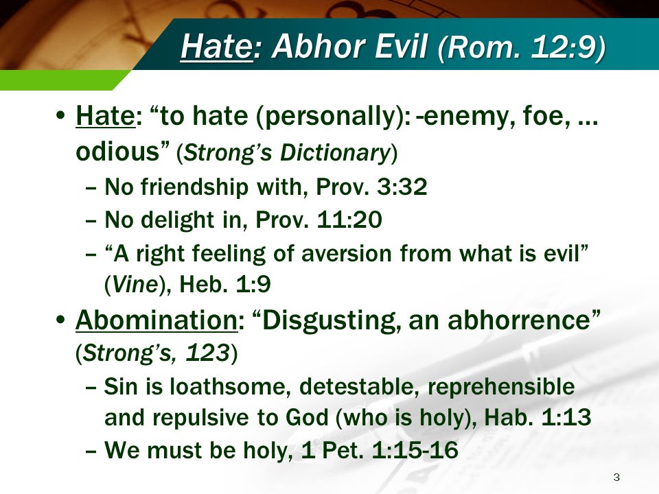 Hate: Abhor Evil (Rom.