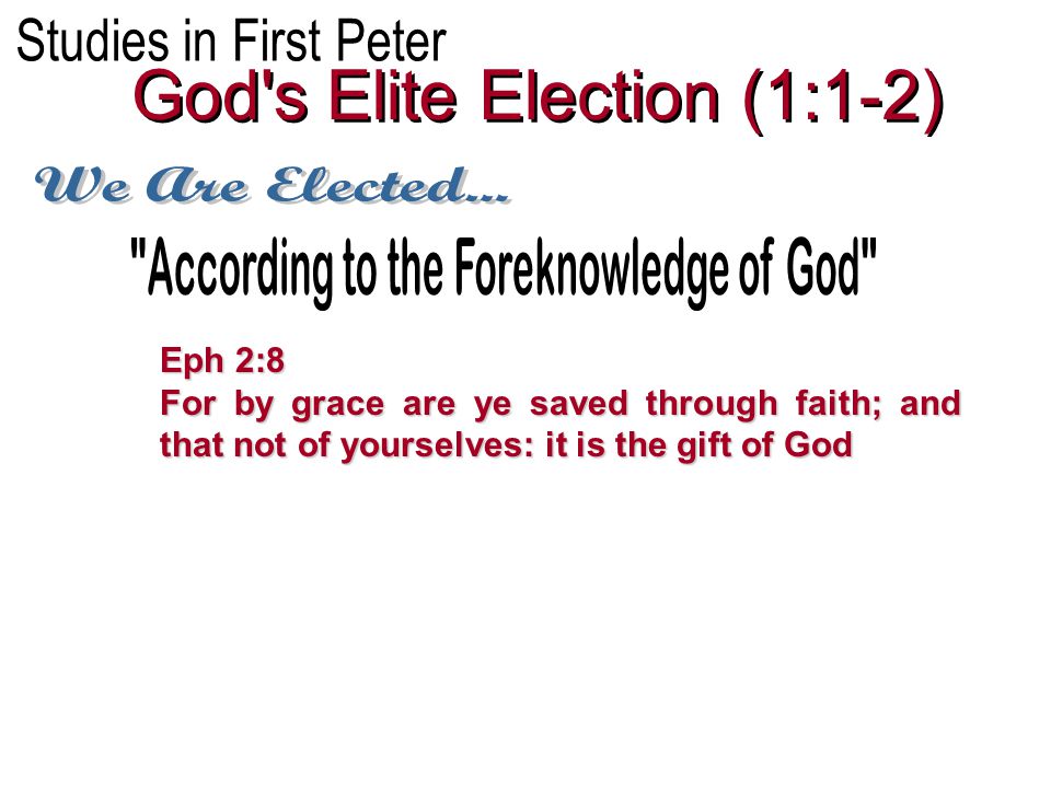 Eph 2:8 For by grace are ye saved through faith; and that not of yourselves: it is the gift of God