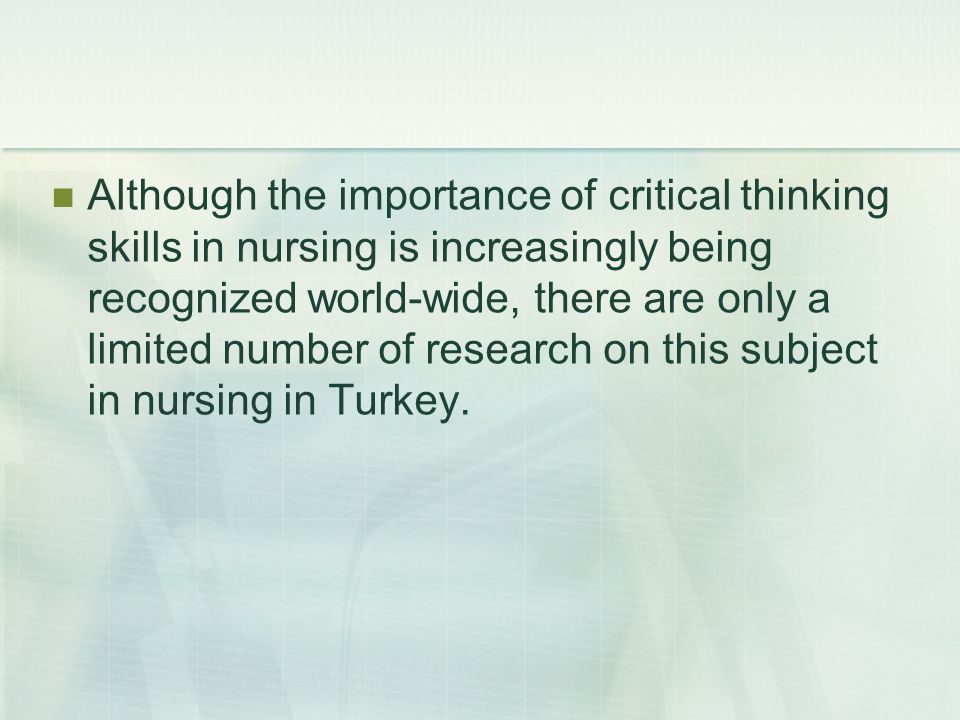The Importance Of Critical Thinking