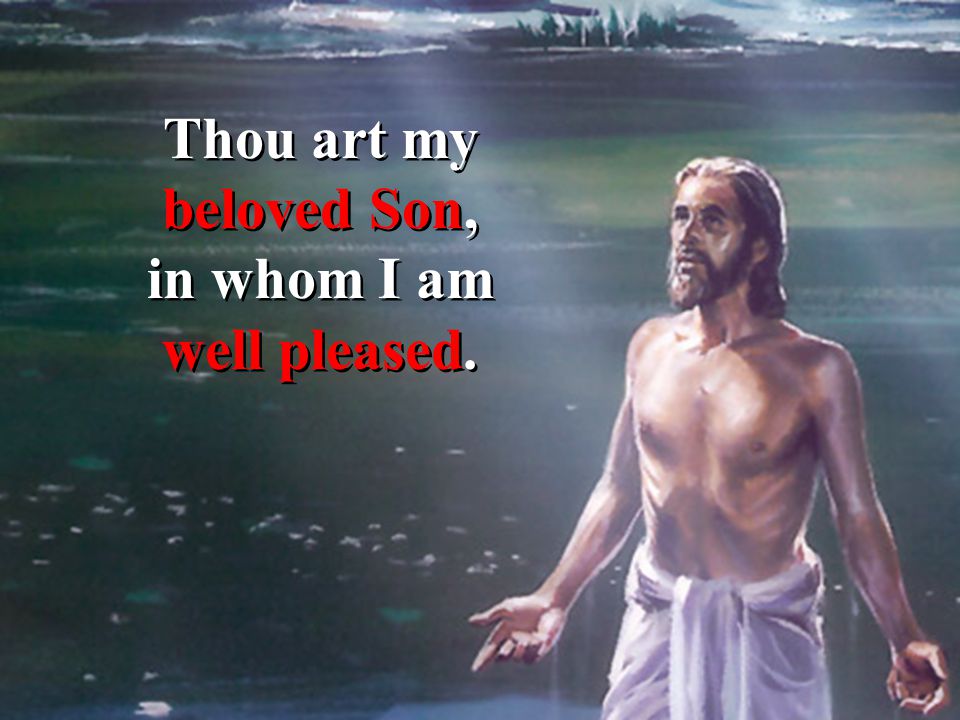 Thou art my beloved Son, in whom I am well pleased.