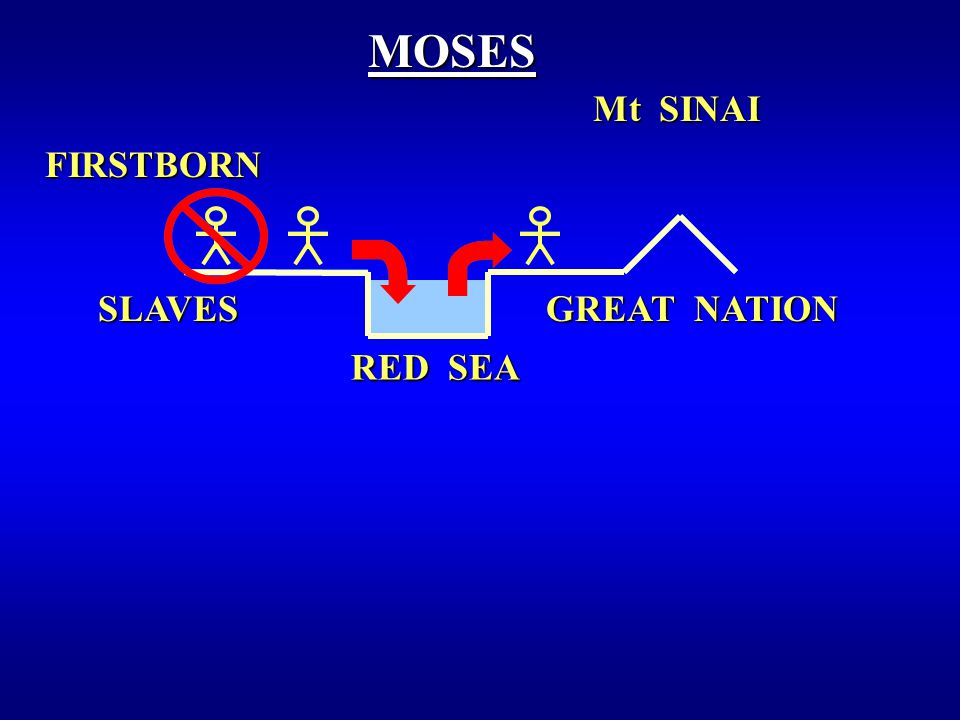 FIRSTBORN FIRSTBORN RED SEA MOSES Mt SINAI SLAVES GREAT NATION