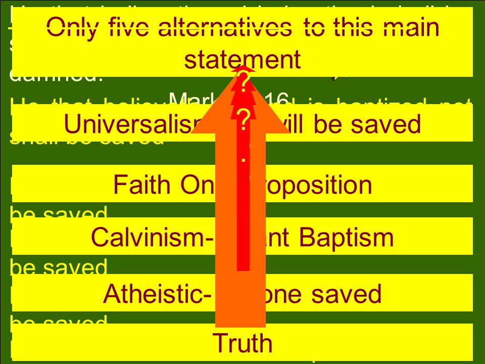 He that believeth and is baptized shall be saved; but he that believeth not shall be damned.