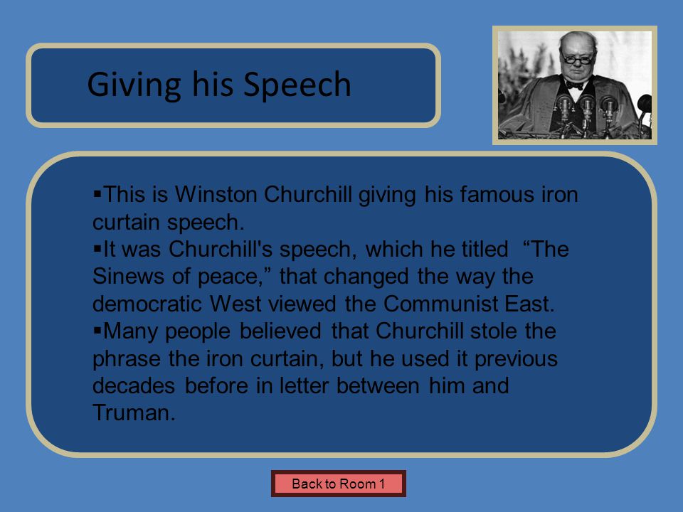 summary of churchill s iron curtain speech Iron curtain speech historic film footage of winston churchill's iron curtain speech (from sinews of peace address) at westminster college, 1946. summary of churchill s iron curtain speech Iron curtain speech historic film footage of winston churchill's iron curtain speech (from sinews of peace address) at westminster college, 1946.