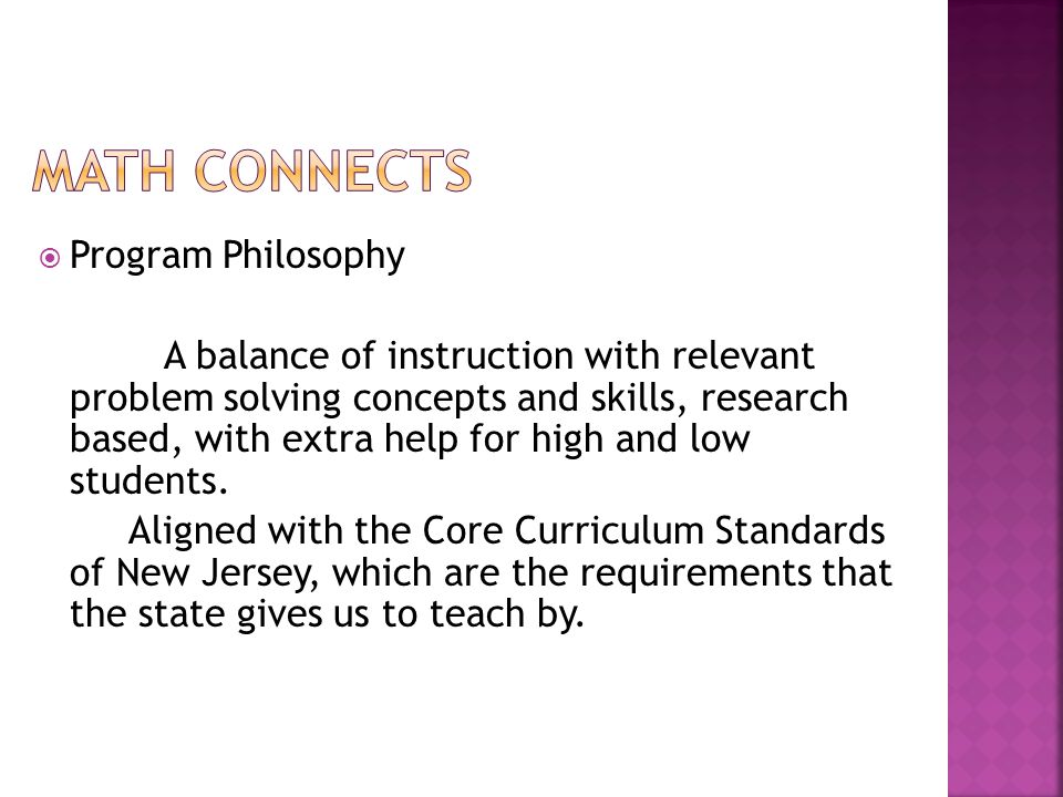 Math Research-Based Program