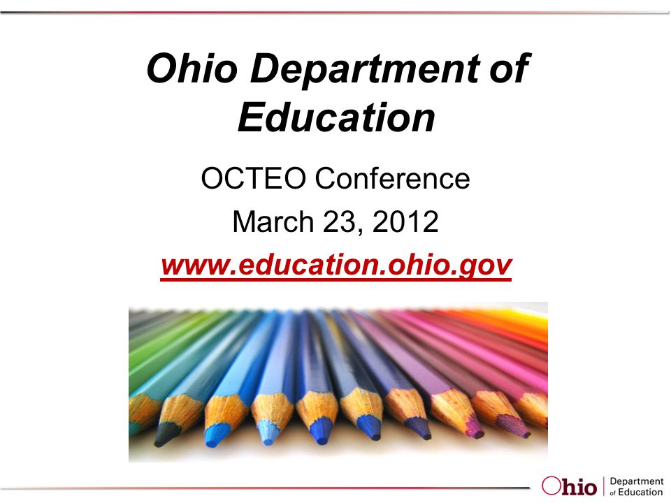 Ohio Department of Education OCTEO Conference March 23,