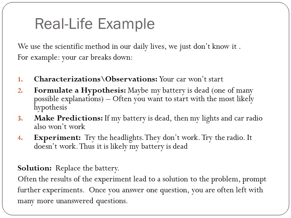 scientific method essay example The scientific method is more than just hypotheses and experiments in this lesson, we'll explore the themes and variations that make up the world. scientific method essay example The scientific method is more than just hypotheses and experiments in this lesson, we'll explore the themes and variations that make up the world.