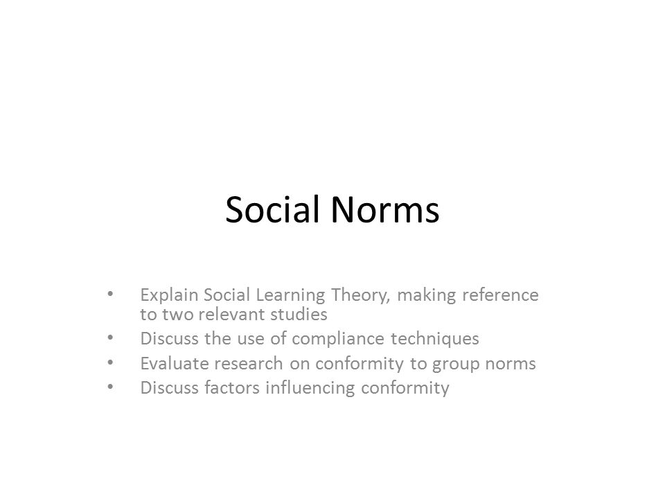 Social Norms Essay