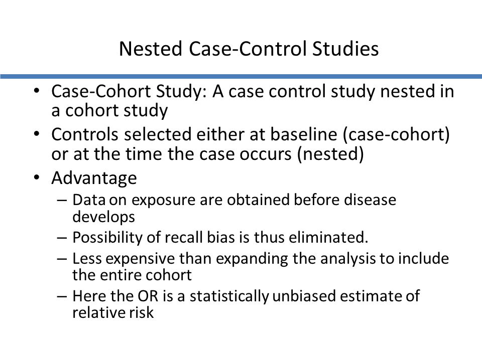 Prospective case control study definition