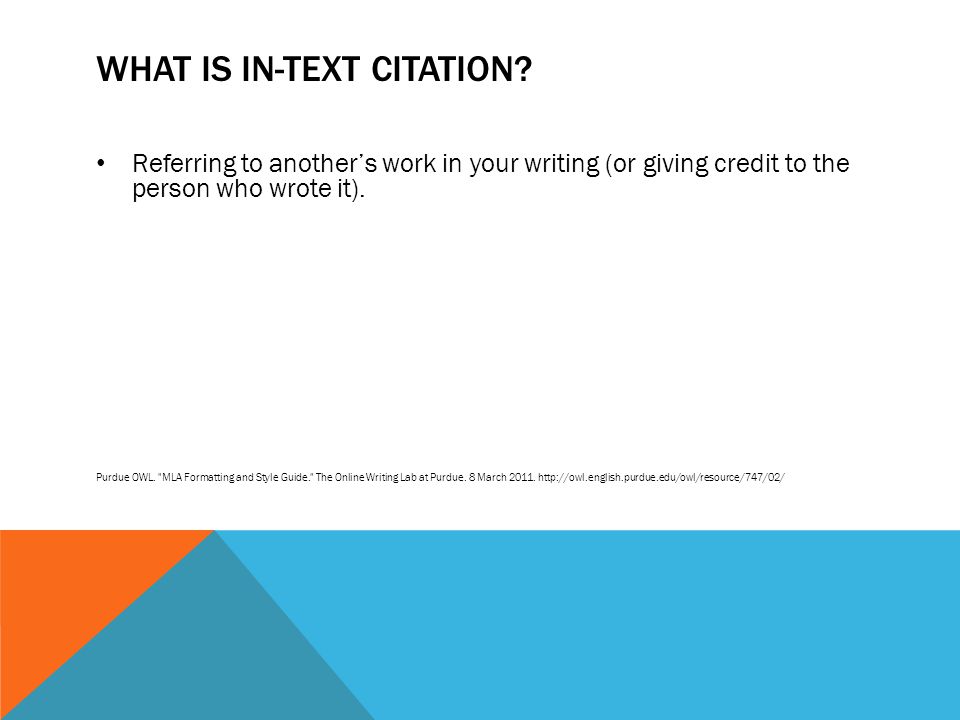 WHAT IS IN-TEXT CITATION.