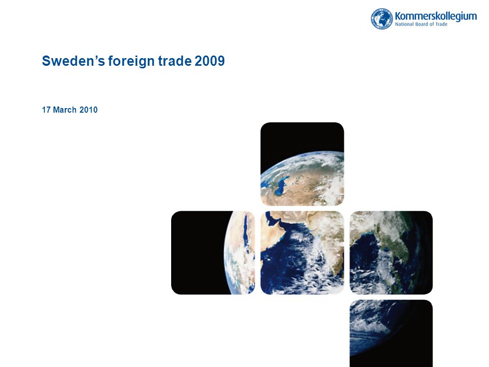 Sweden’s foreign trade March 2010